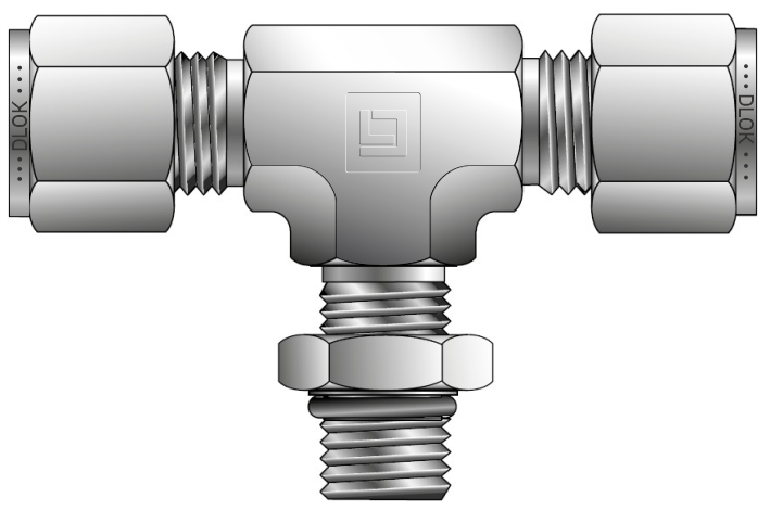 Male Branch Tee SAE Straight Thread (For Fractional Tube)
